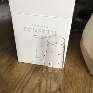 Pottery Barn stemless Celebration flutes for champagne